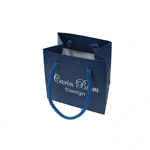 Custom Design Trapezoid Eco-Friendly Small Gift Paper Bag with Handles