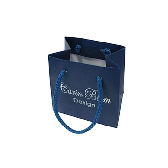 Custom Design Trapezoid Eco-Friendly Small Gift Paper Bag with Handles