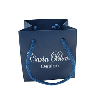 Custom Design Trapezoid Eco-Friendly Small Gift Paper Bag with Handles